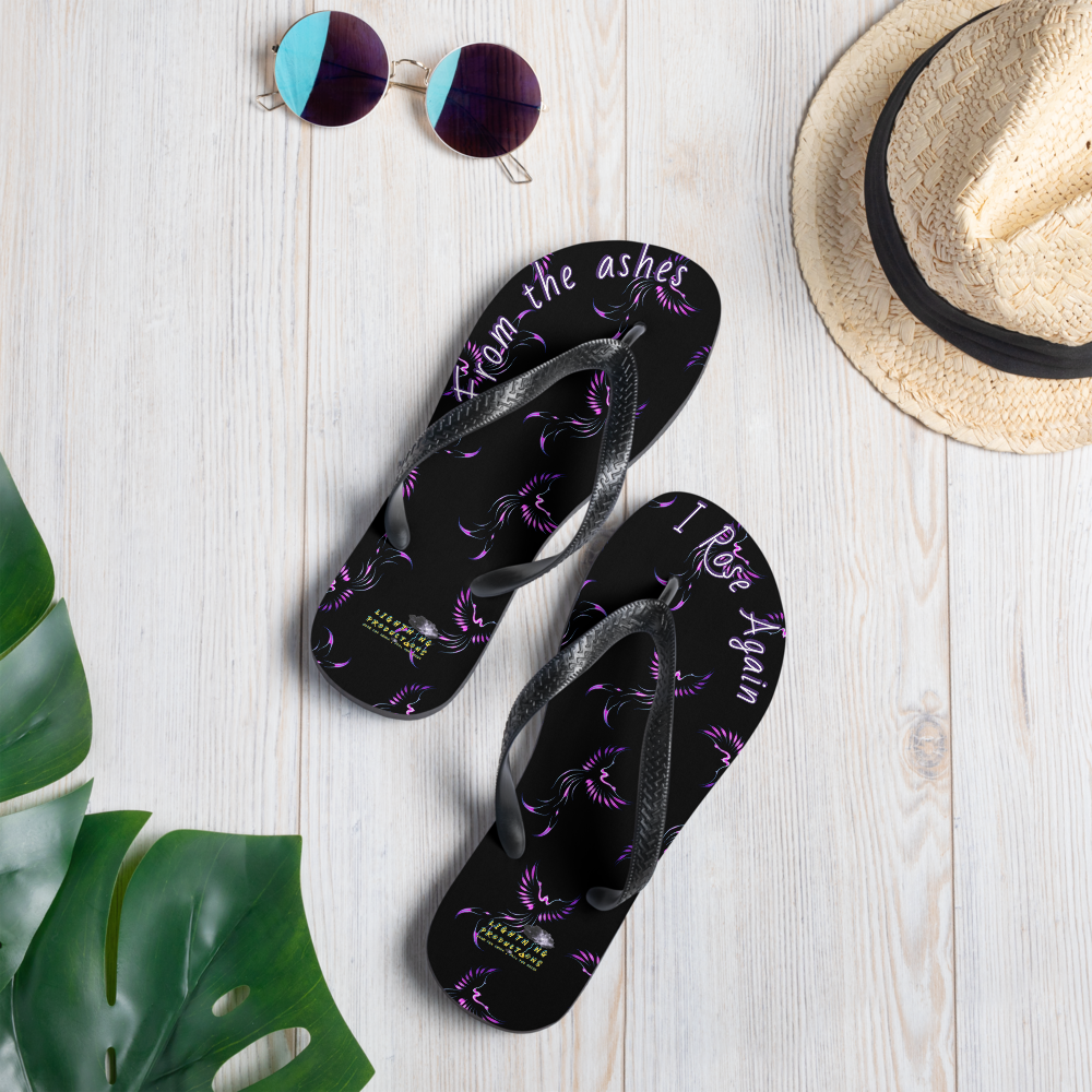 From the ashes Purple and black Flip-Flops