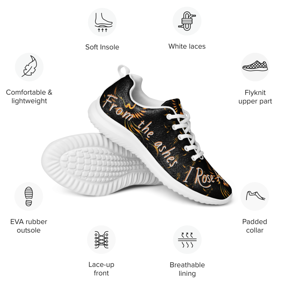 From the Ashes I Rose Again Orange athletic shoes
