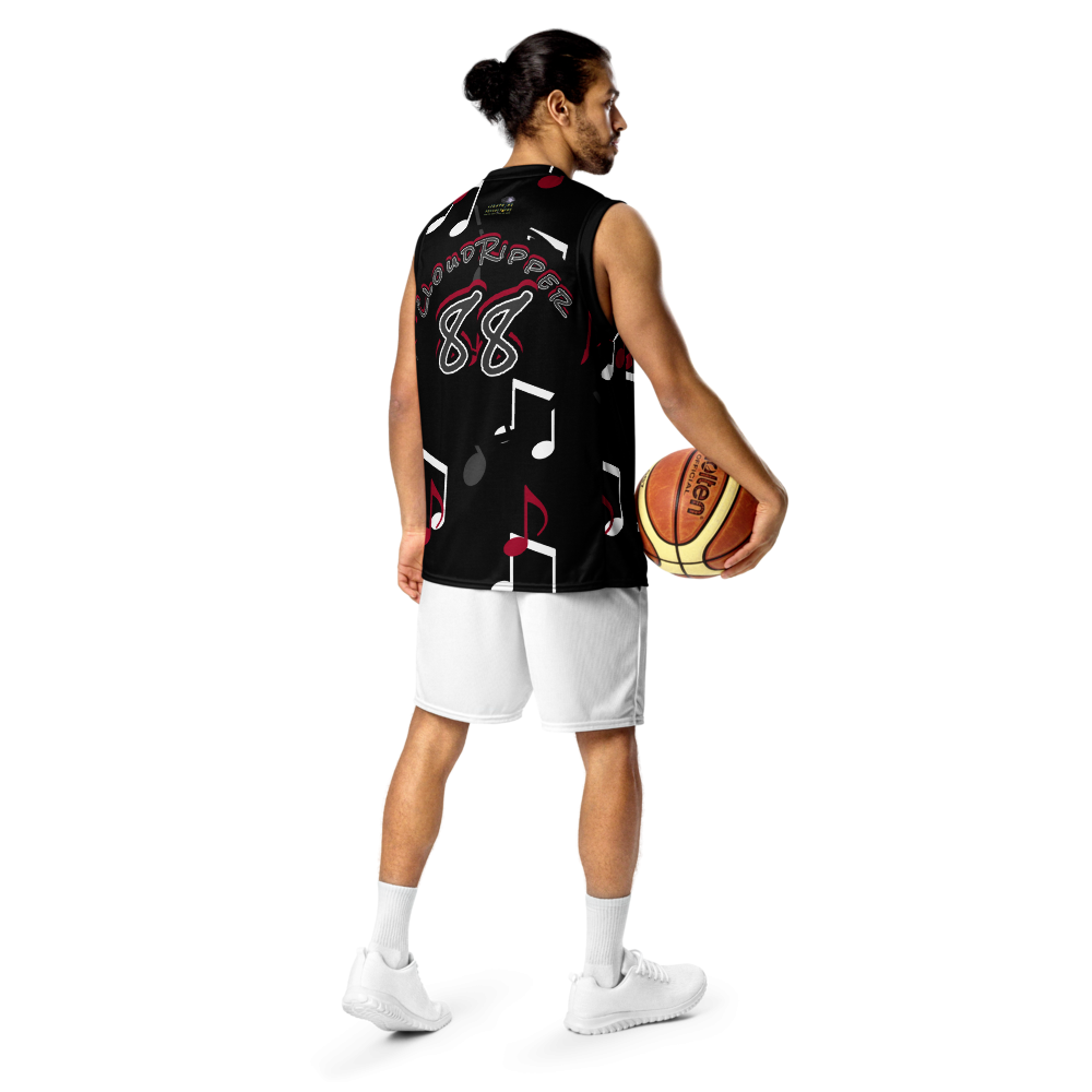 Red and Black CloudRipper basketball jersey
