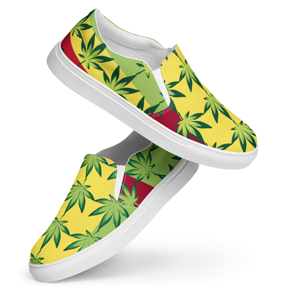 420  yellow and red non lace shoes