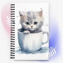 Coffee & Kittens Spiral Notebook