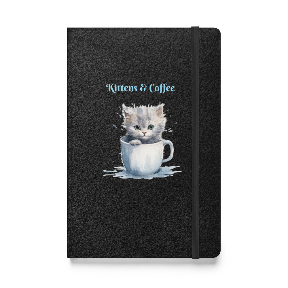 Kittens & Coffee Hardcover bound notebook