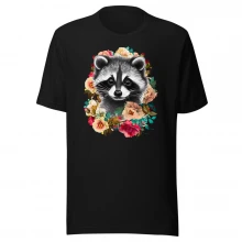 Cute Raccoon with flowers Unisex t-shirt