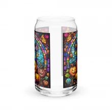 Halloween Candy Stained Glass Can-shaped glass
