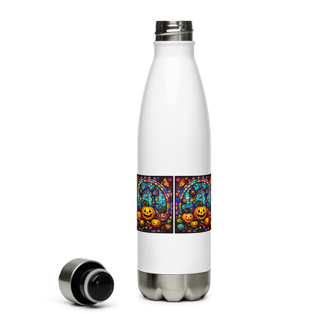 Stained Glass Halloween Candy Stainless steel water bottle