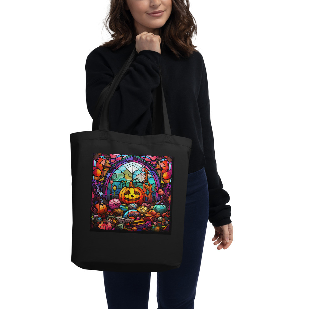 Stained Glass Halloween Candy Eco Tote Bag