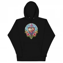 Stained Glass Cross w/ Isaiah 14:27 Unisex Hoodie