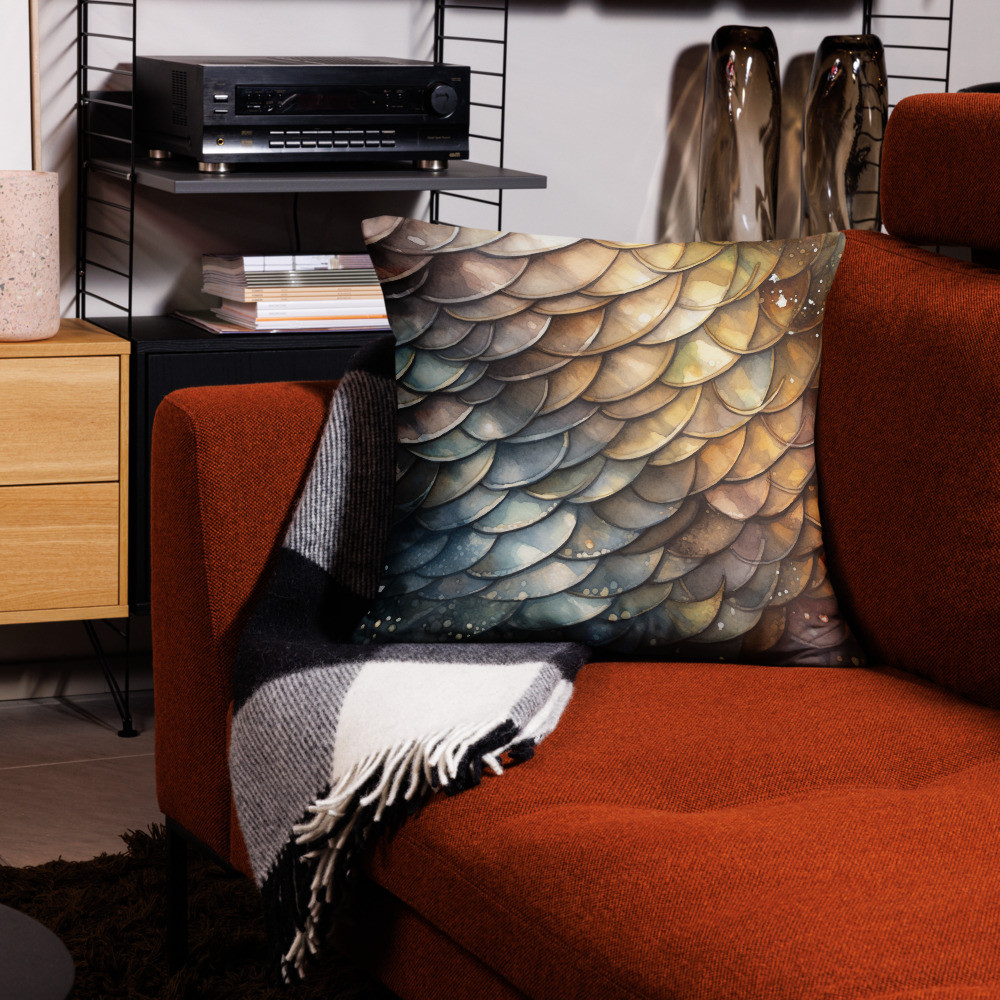 Dragon Scale Pirate Map Basic Pillow