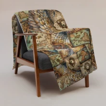 Dragon Scale, Vintage Old World, Pirate Map, Cameo, Throw Blanket