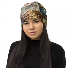 Dragon Scale, Vintage Old World, Pirate Map, Cameo, All-Over Print Beanie