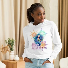 Tie-Dye Mandela Mermaid Hooded long-sleeve tee