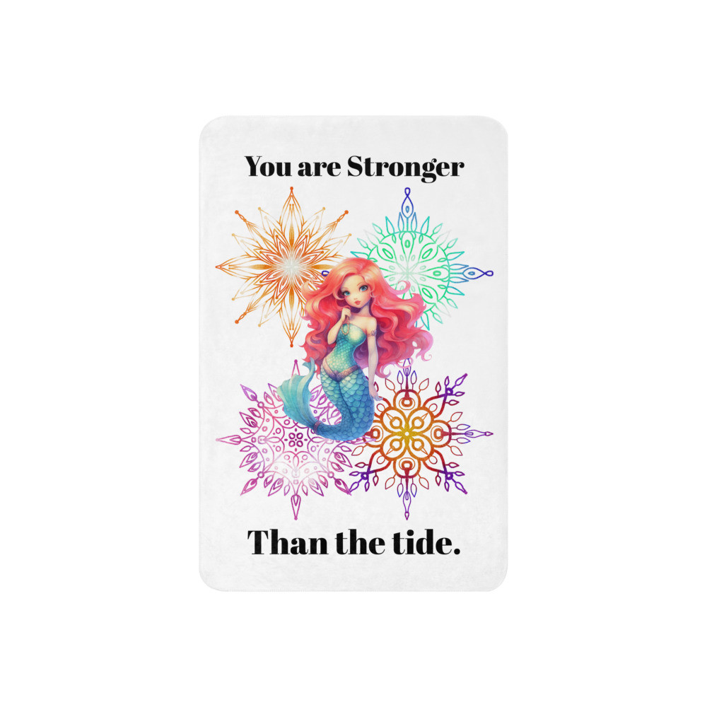 Tie-Dye Mandela Mermaid Sherpa blanket