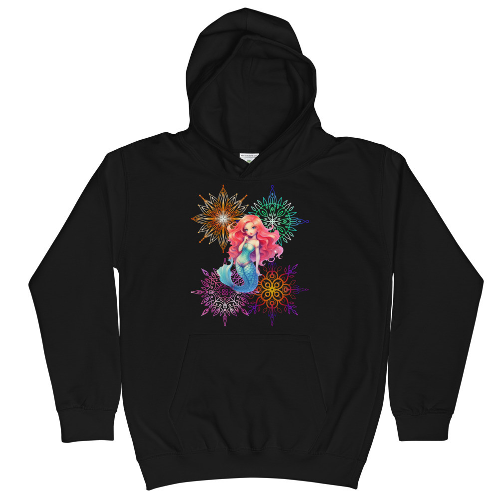 Tie-Dye Mandela Mermaid Kids Hoodie