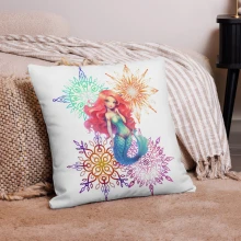 Tie-Dye Mandela Mermaid Premium Pillow