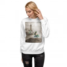 Mermaid Ocean Lighthouse Unisex Premium Sweatshirt