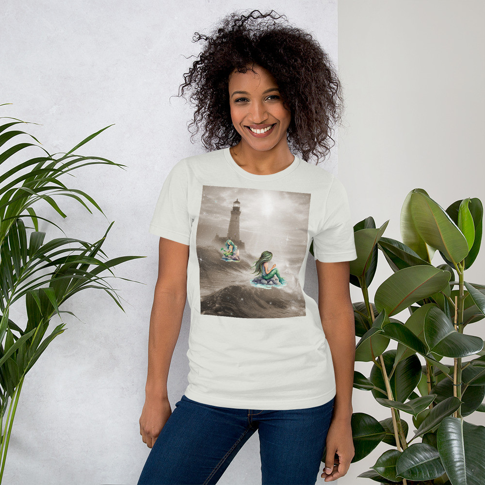 Mermaid Lighthouse Ocean Unisex t-shirt