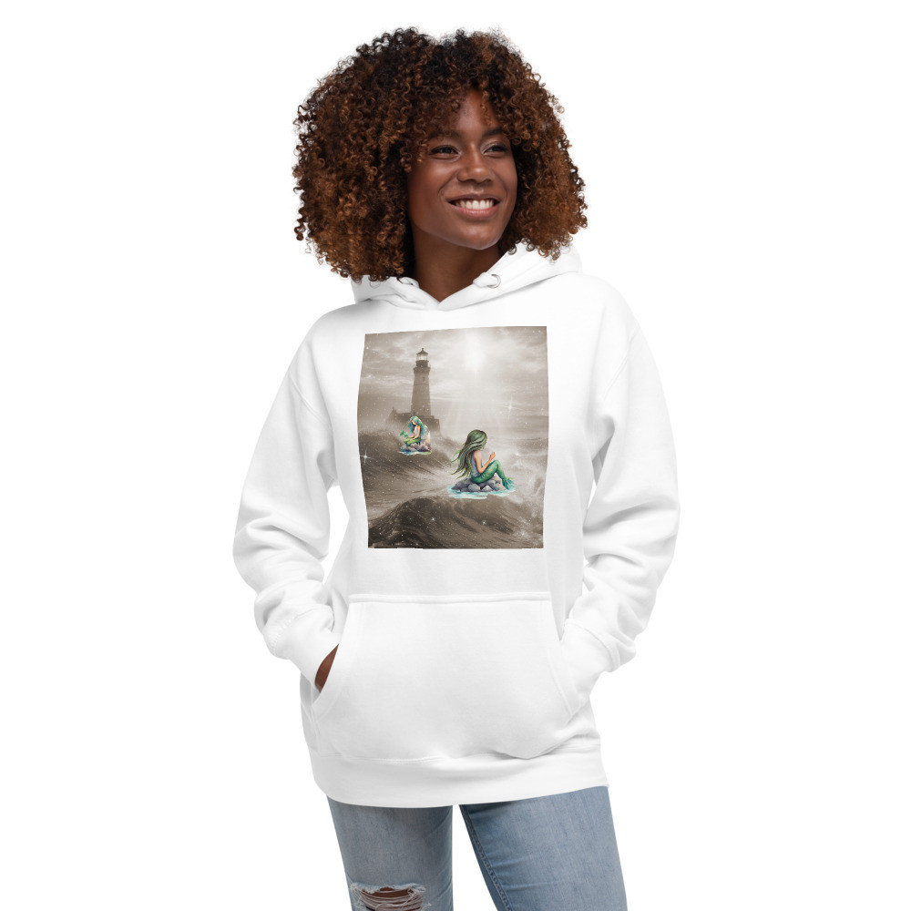 Mermaid Lighthouse Ocean Unisex Hoodie