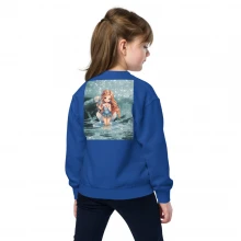 Mermaid Ocean You are stronger than the waves Youth crewneck sweatshirt