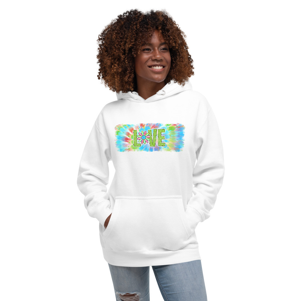 Tie Dye Love Unisex Hoodie