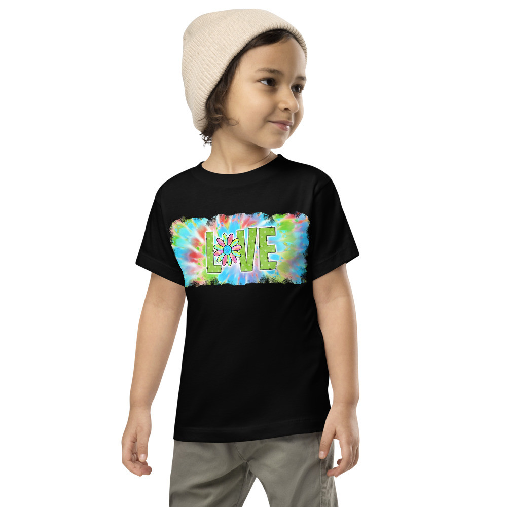 Tie Dye Love Toddler Short Sleeve Tee