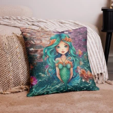 Mermaid Ocean Basic Pillow