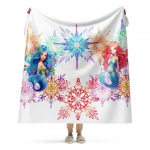 Tie Dye Mandela Mermaid Sherpa blanket