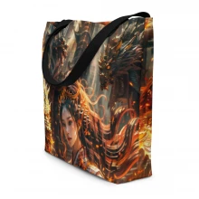 Dragon Queen All-Over Print Large Tote Bag