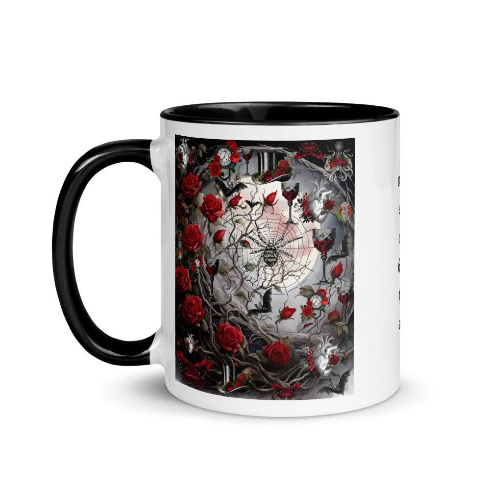 Gothic Moon Mug with Color Inside