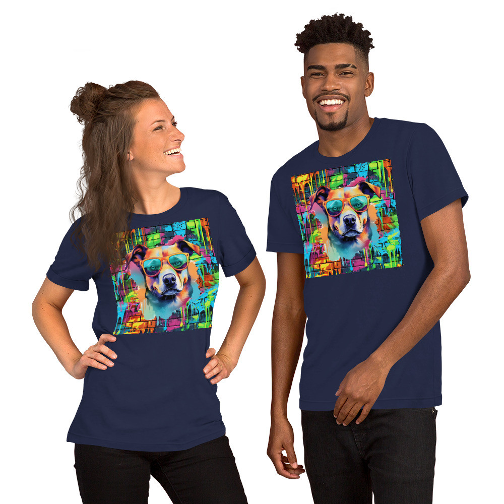 Cool Dog Graffiti Unisex t-shirt