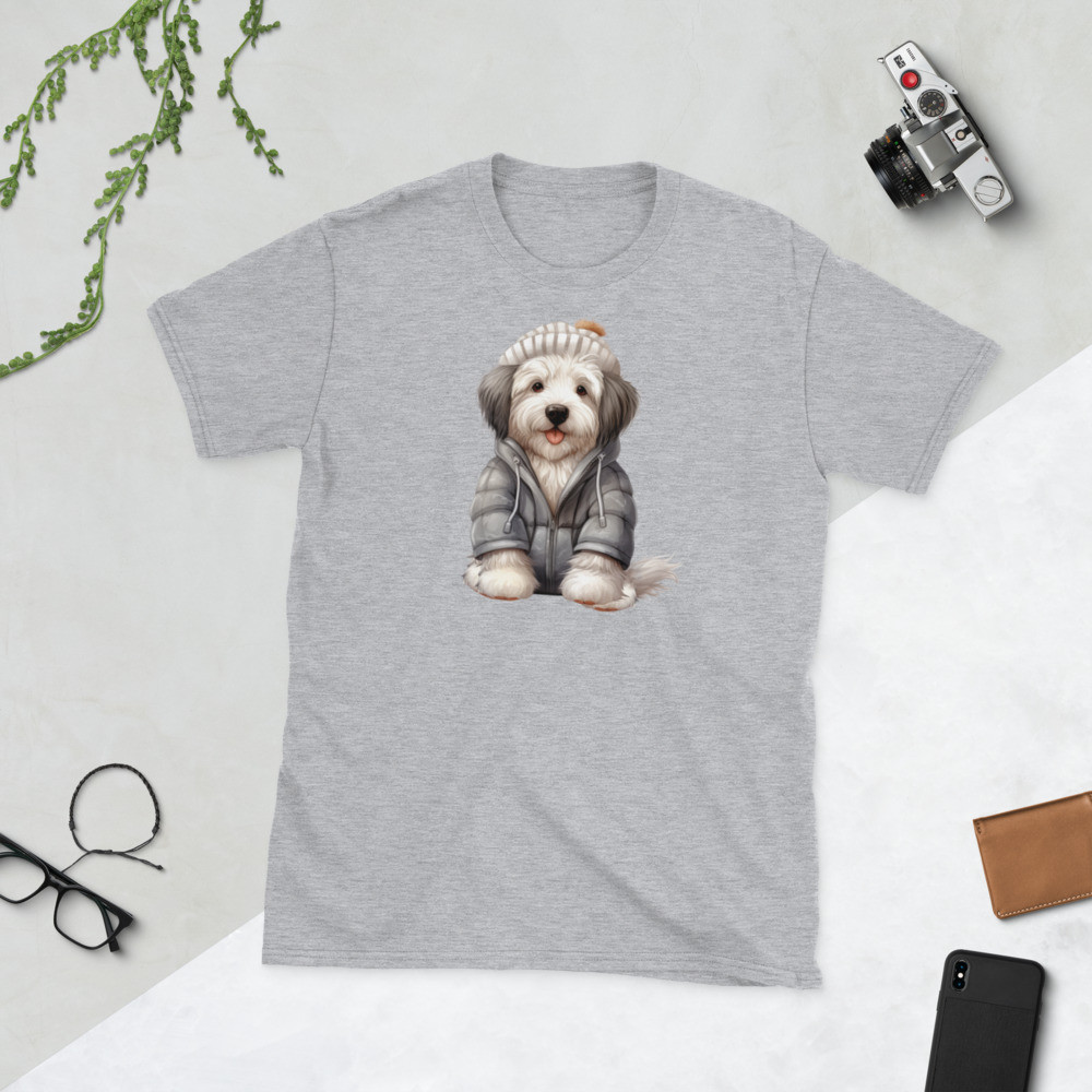 Winter-Old English Sheep Dog Short-Sleeve Unisex T-Shirt