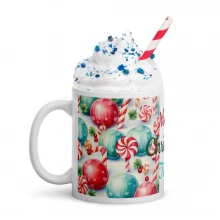 Christmas Candy White glossy mug