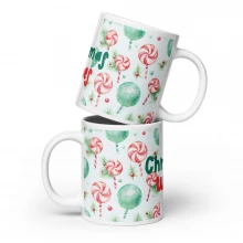 Christmas Candy White glossy mug