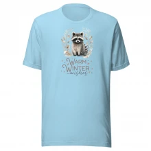 Raccoon, Warm Winter Wishes Unisex t-shirt