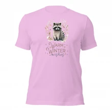 Raccoon, Warm Winter Wishes Unisex t-shirt