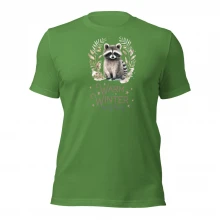 Raccoon, Warm Winter Wishes Unisex t-shirt