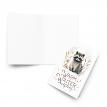 Raccoon, Warm Winter Wishes Greeting card