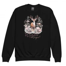Deer, Winter Magic Youth crewneck sweatshirt