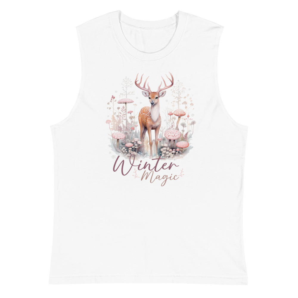 Deer, Winter Magic Muscle Shirt
