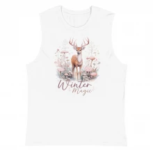 Deer, Winter Magic Muscle Shirt