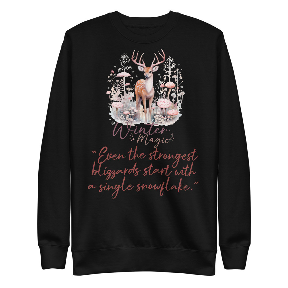 Deer, Winter Magic Unisex Premium Sweatshirt