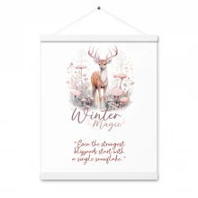 Deer, Winter Magic Poster with hangers