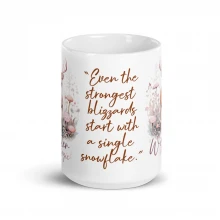 Deer, Winter Magic White glossy mug
