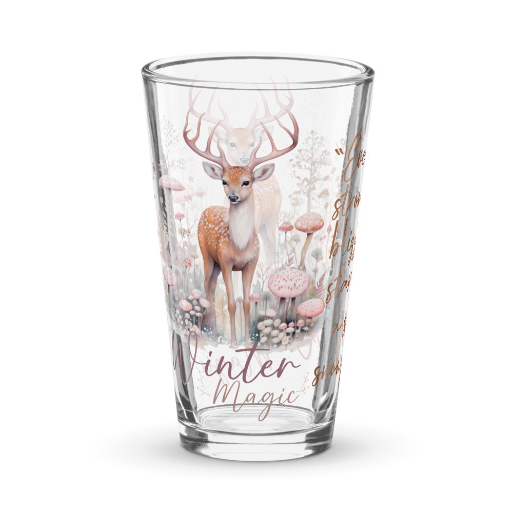 Deer, Winter Magic Shaker pint glass