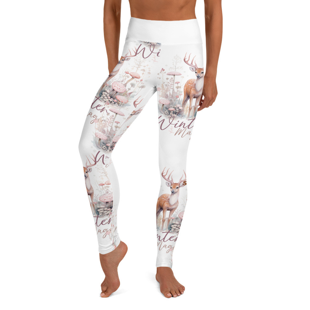 Deer, Winter Magic Yoga Leggings