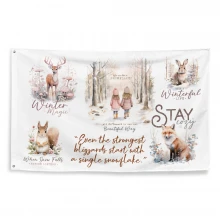 Deer, Winter Magic Flag