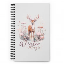 Deer, Winter Magic Spiral notebook