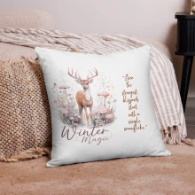 Deer, Winter Magic Basic Pillow
