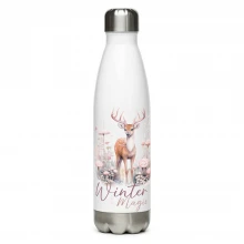 Deer, Winter Magic Stainless steel water bottle