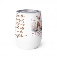 Deer, Winter Magic Wine tumbler