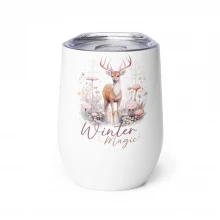 Deer, Winter Magic Wine tumbler